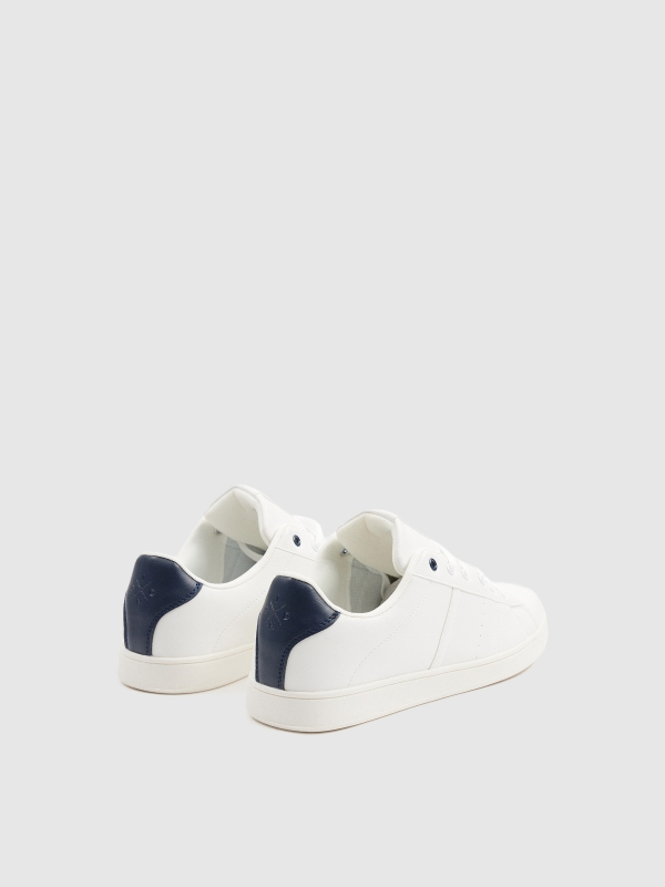 Classic casual sneaker white 45º back view Classic casual sneaker white 45º back view