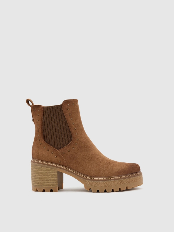 Platform ankle boots with studs brown Platform ankle boots with studs brown