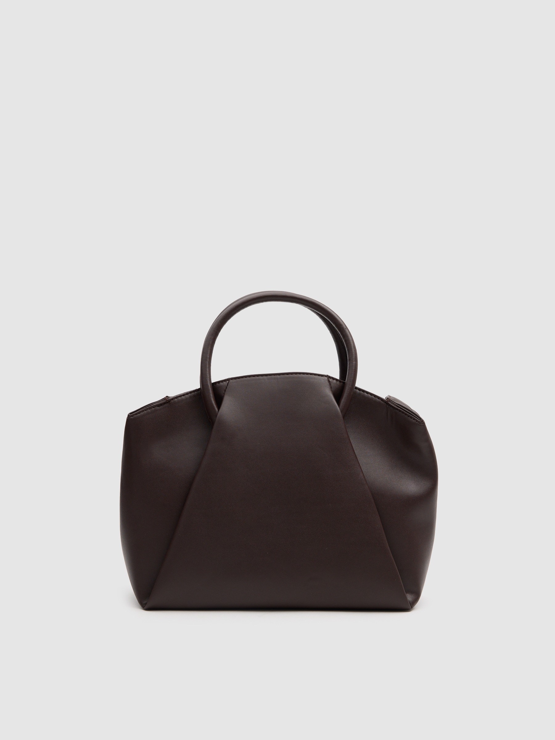 Bolso efecto piel marrón marrón vista general frontal