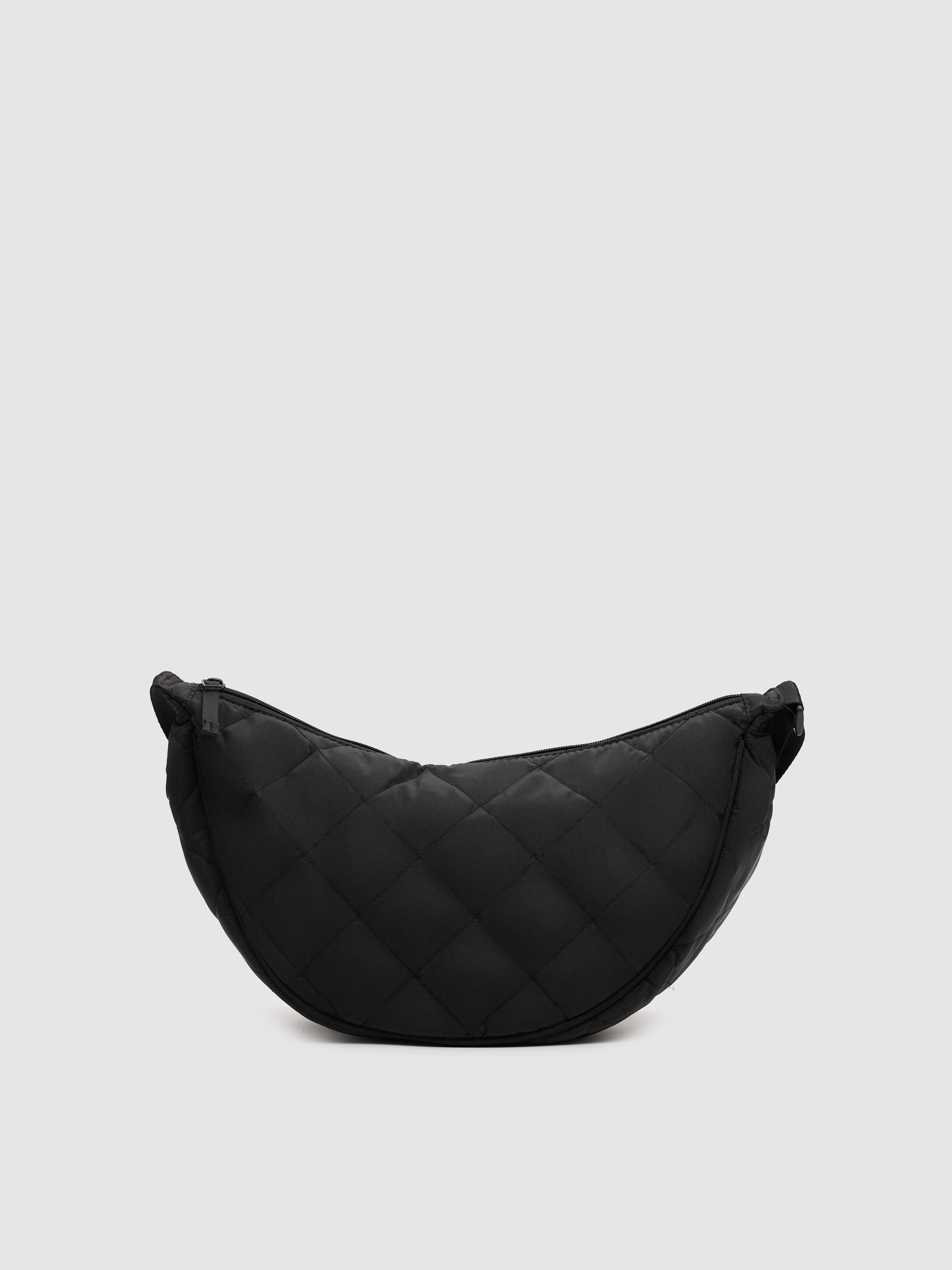 Bolso nylon acolchado negro vista general frontal