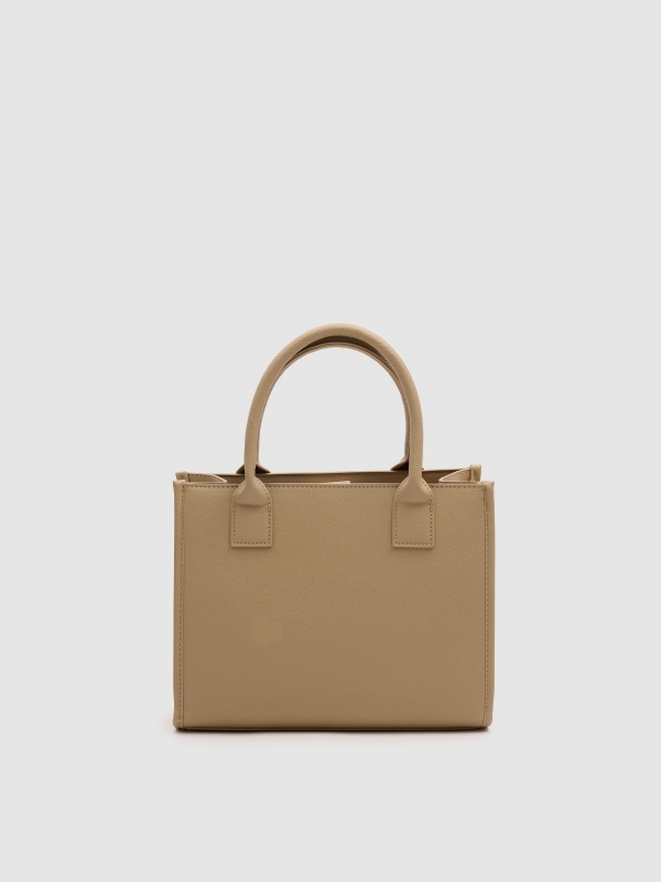 Bolso efecto piel beige beige vista general frontal