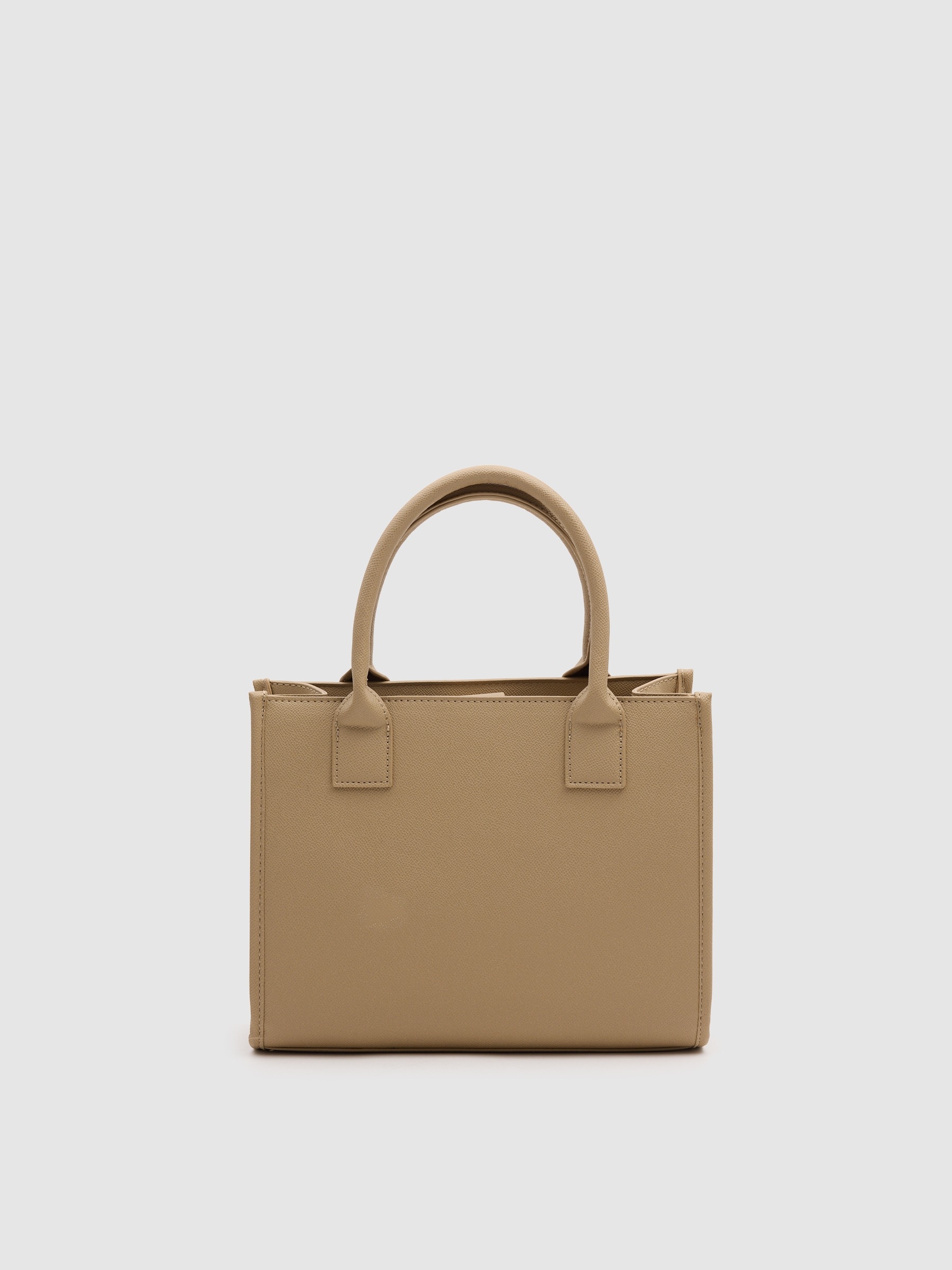 Bolso efecto piel beige beige vista general frontal