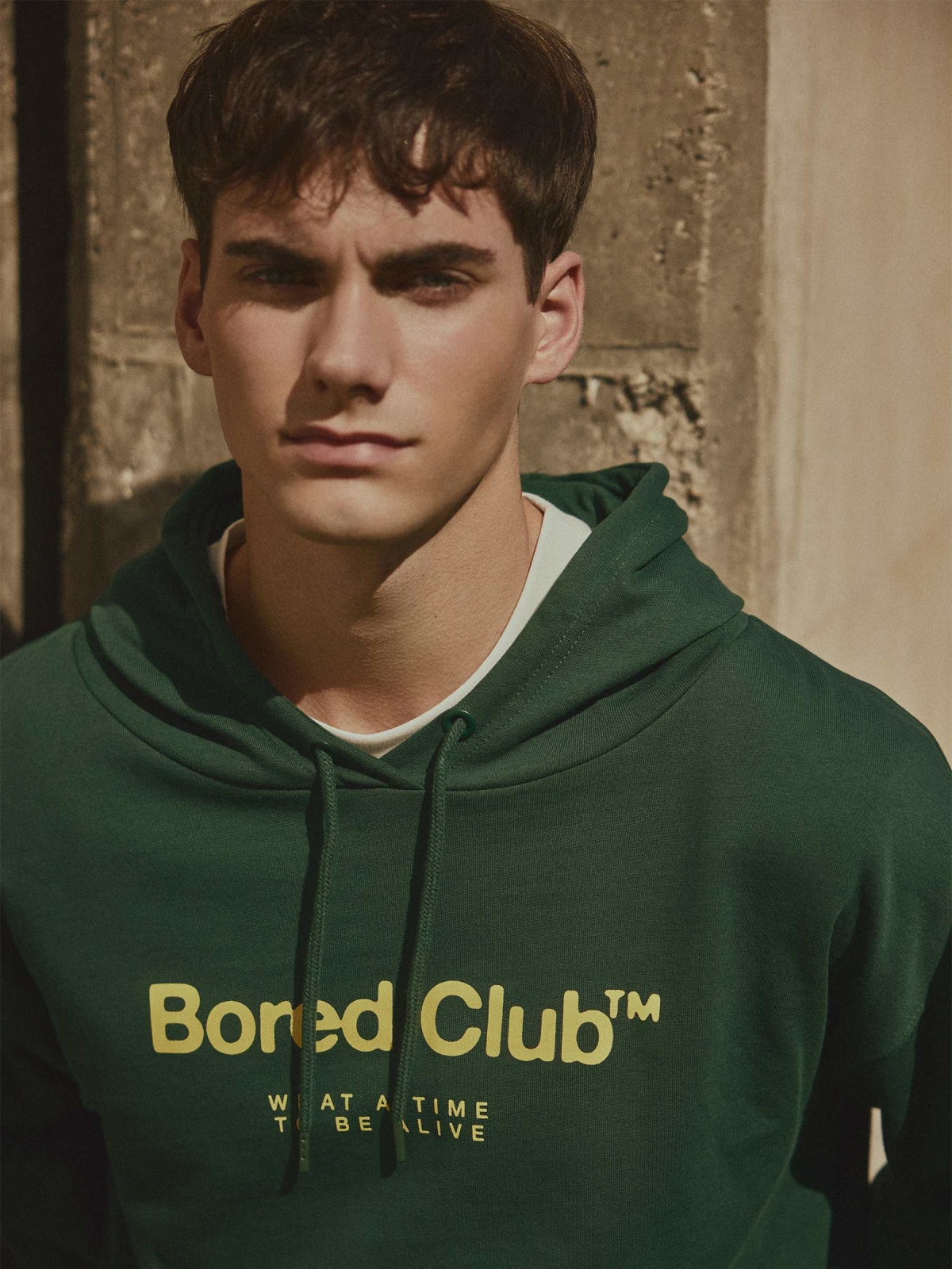 %New% Sudadera verde con capucha bored club verde oscuro
