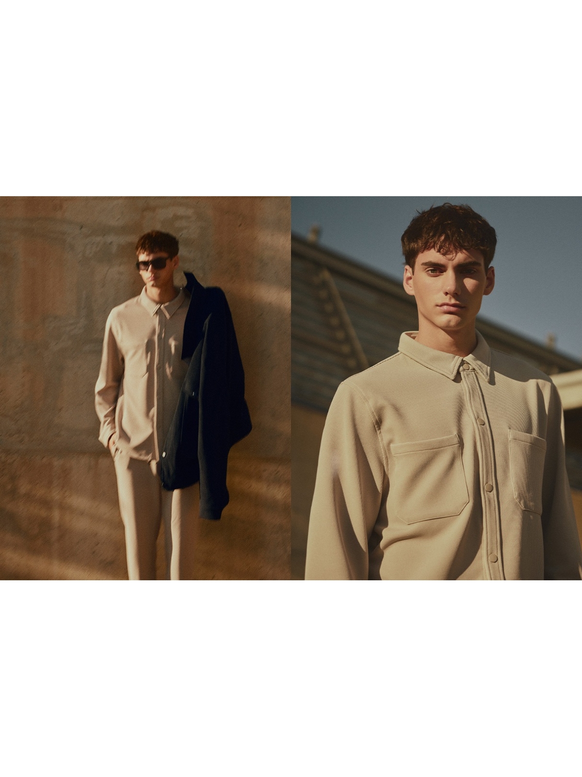 %NewExtra% Long sleeve textured shirt raw