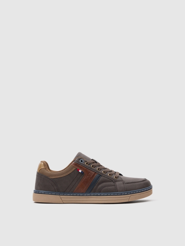 Zapatilla polipiel marrones