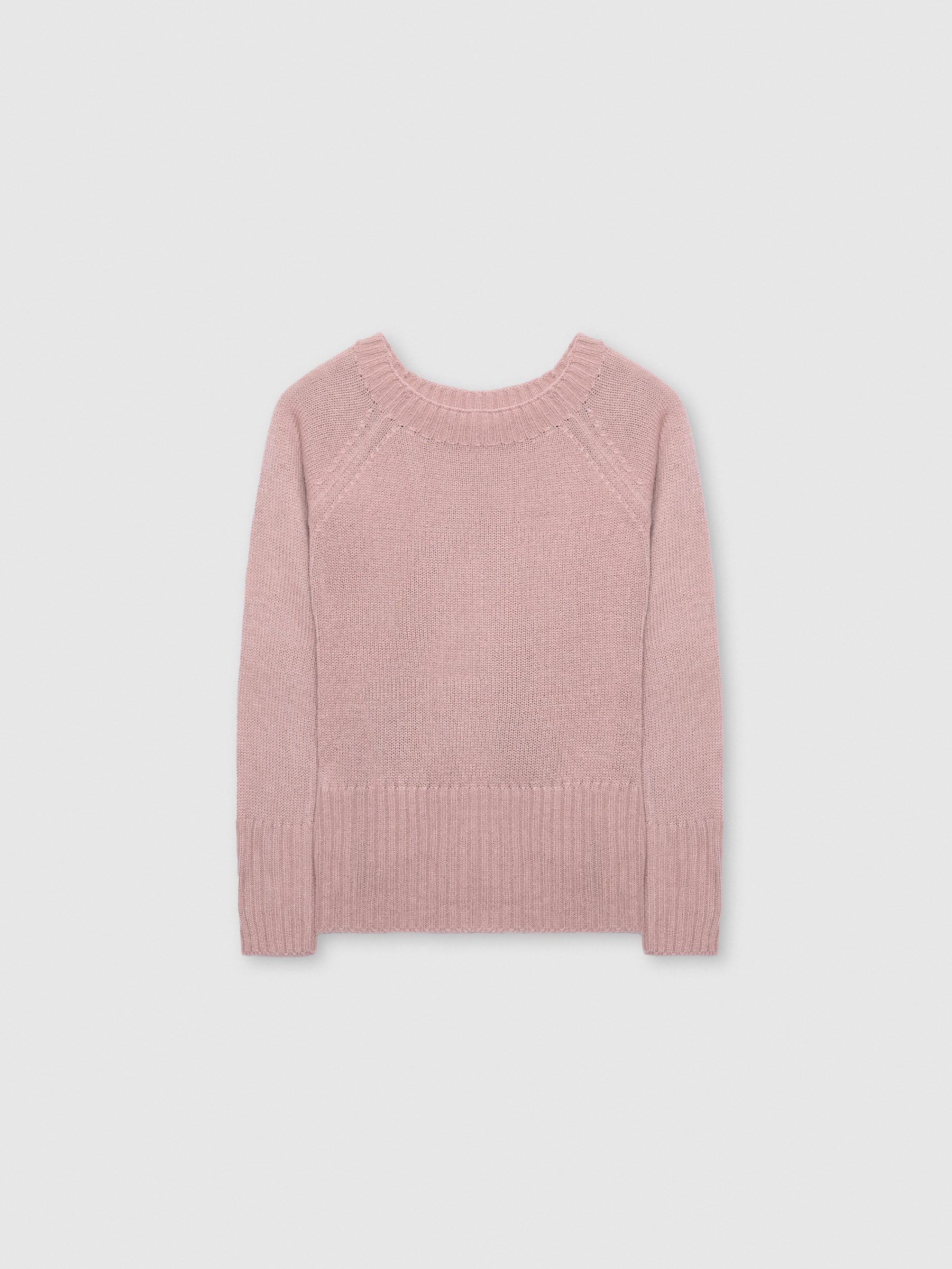 Marbled boat sweater pink middle front view