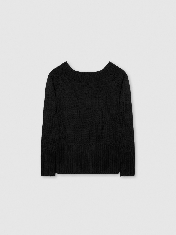  Marbled boat sweater black front view