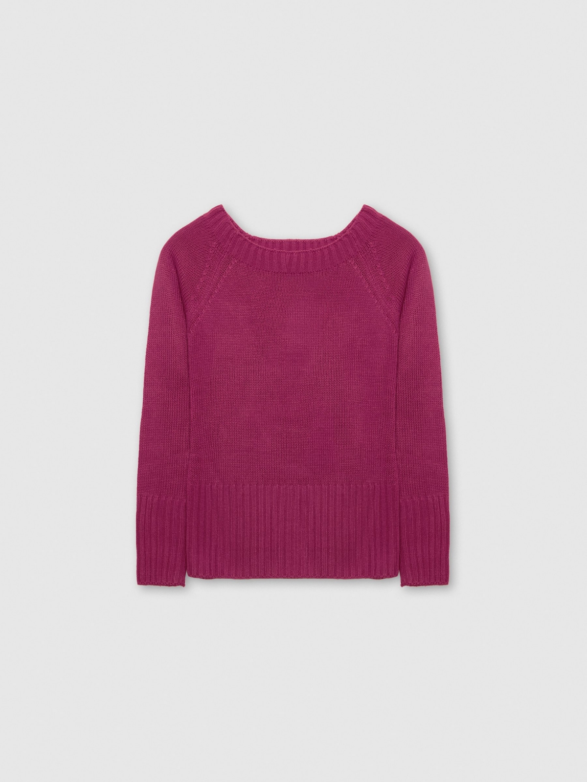 %Pto% Jersey jaspeado de barco fucsia vista frontal