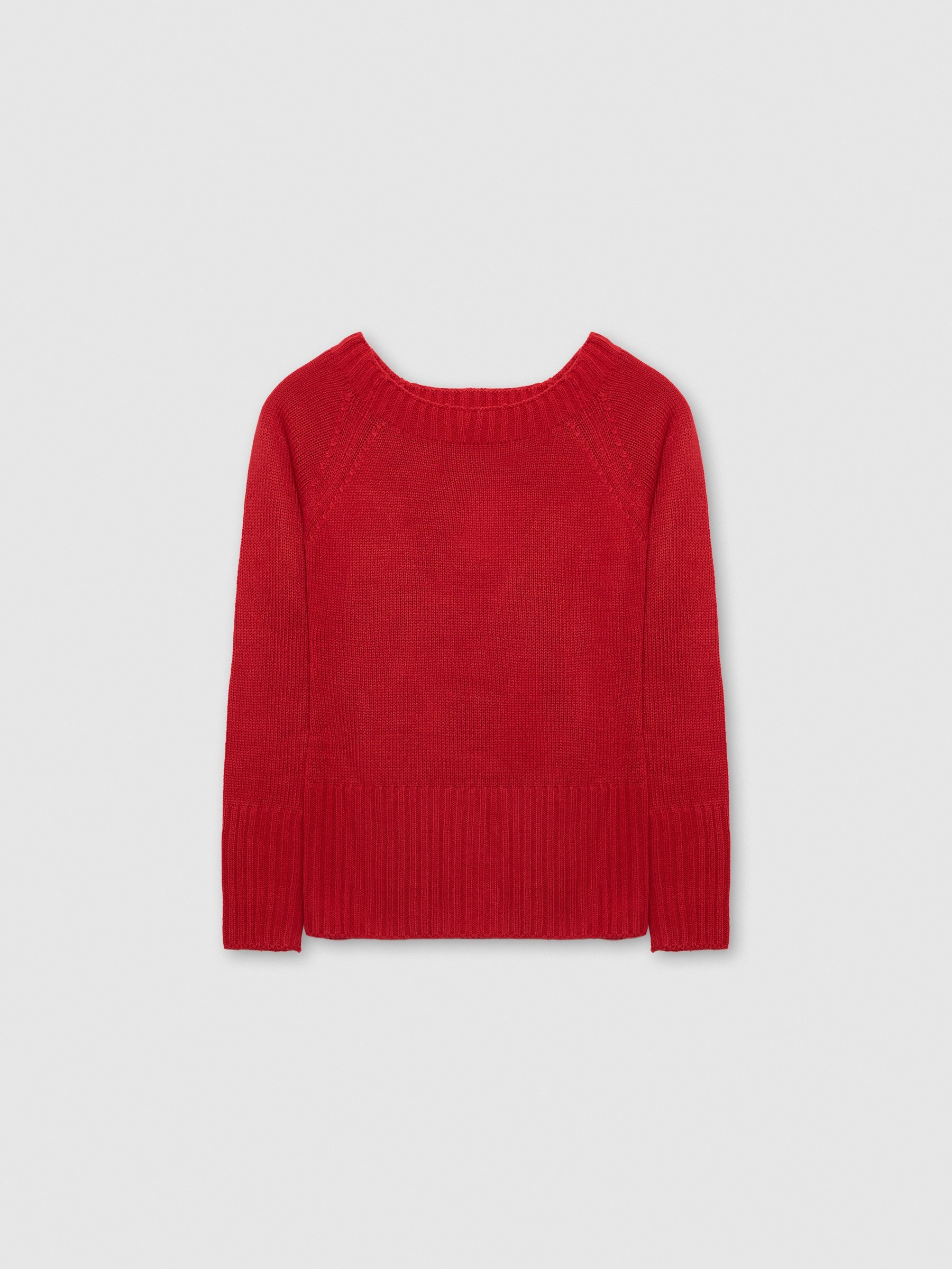 Marbled boat sweater red middle front view