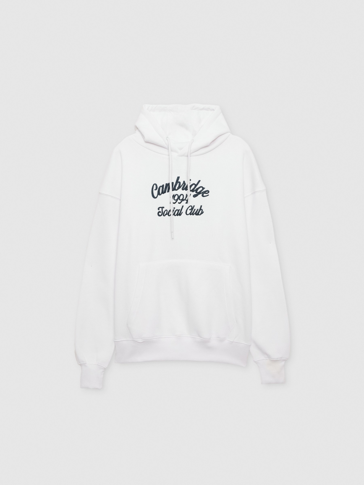 %Pto% Sudadera con capucha Cambridge blanco vista frontal