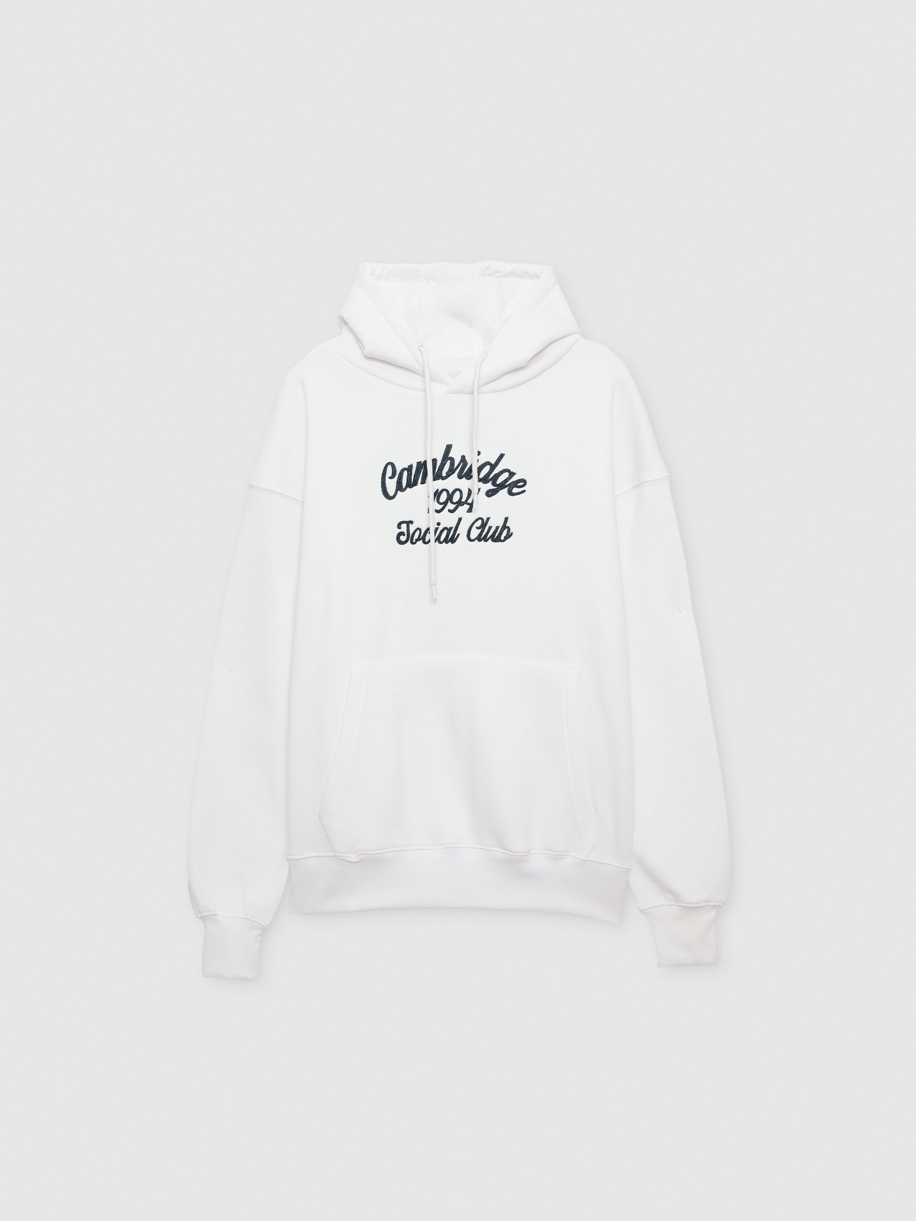  Moletom com capuz Cambridge branco vista frontal