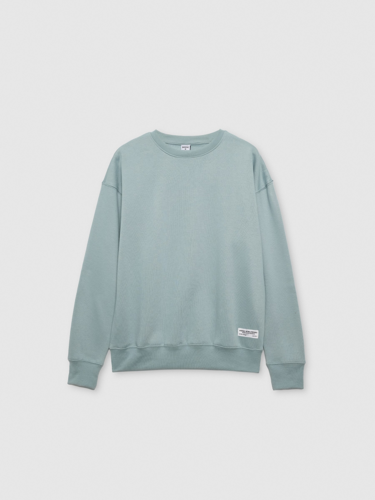 %Pto% Oversized fleece sweatshirt blue front view