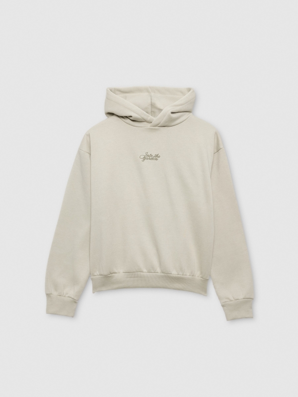  Fleece hoodie raw front view