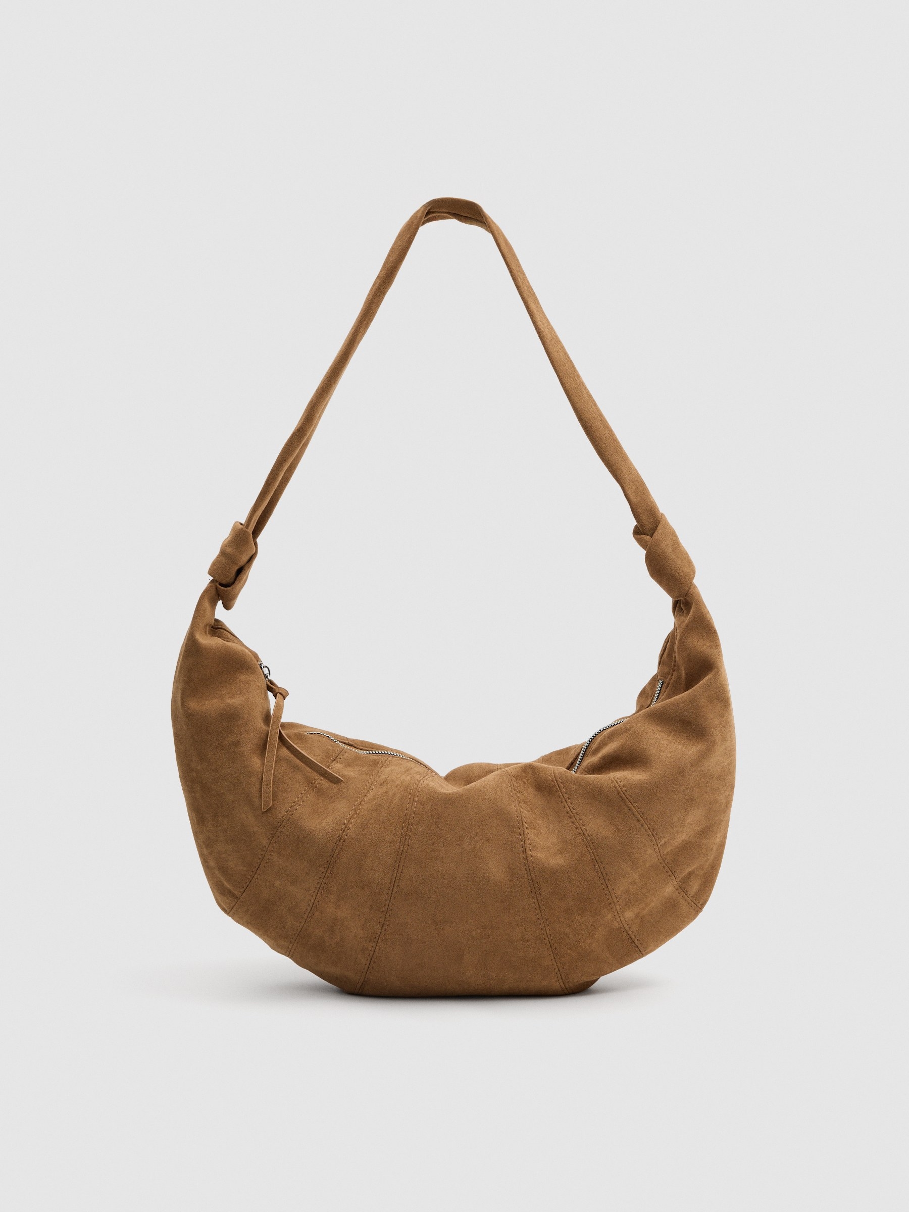 Bolso efecto piel marrón marrón vista general frontal