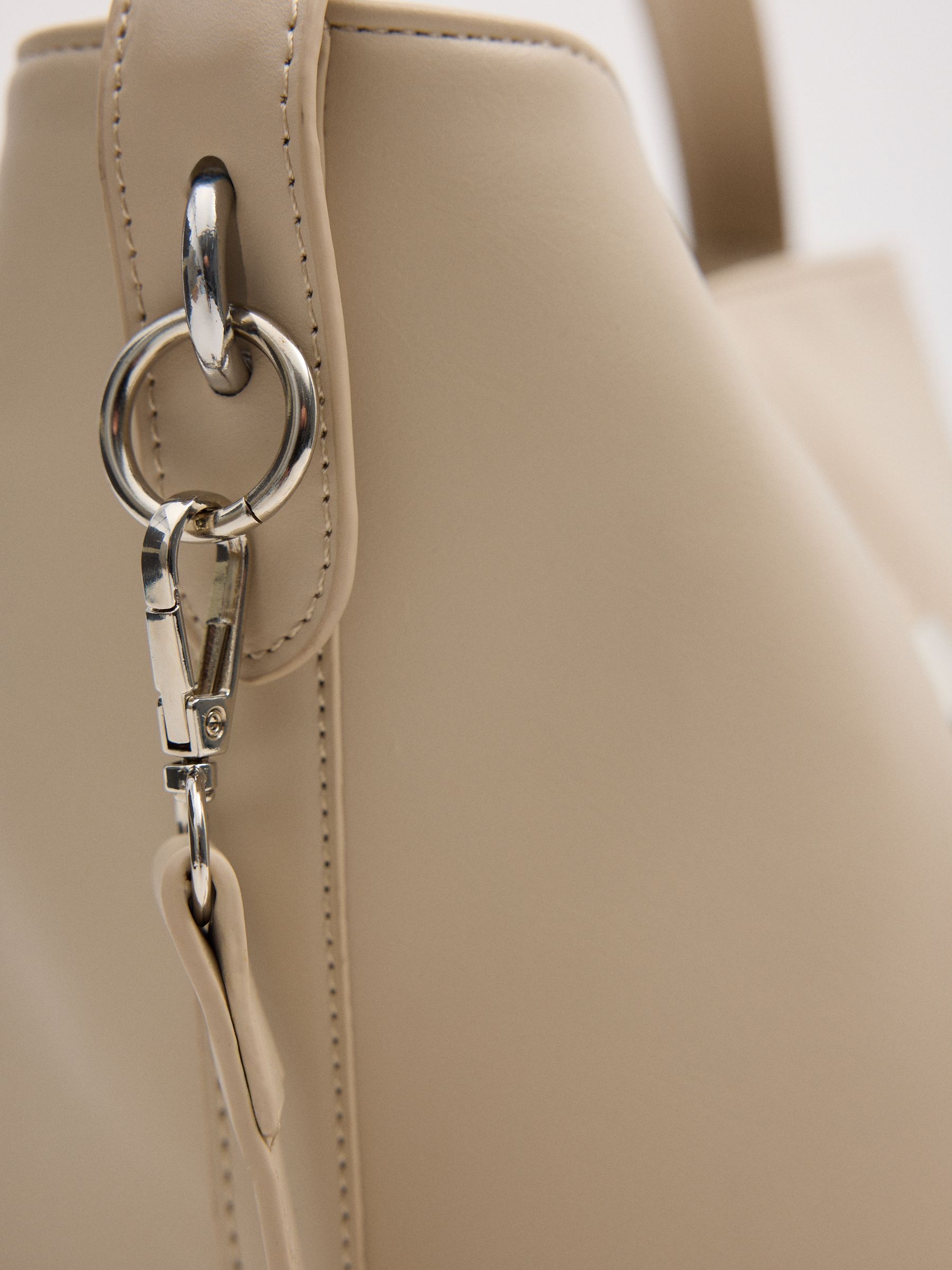 Bolso efecto piel beige beige vista general frontal