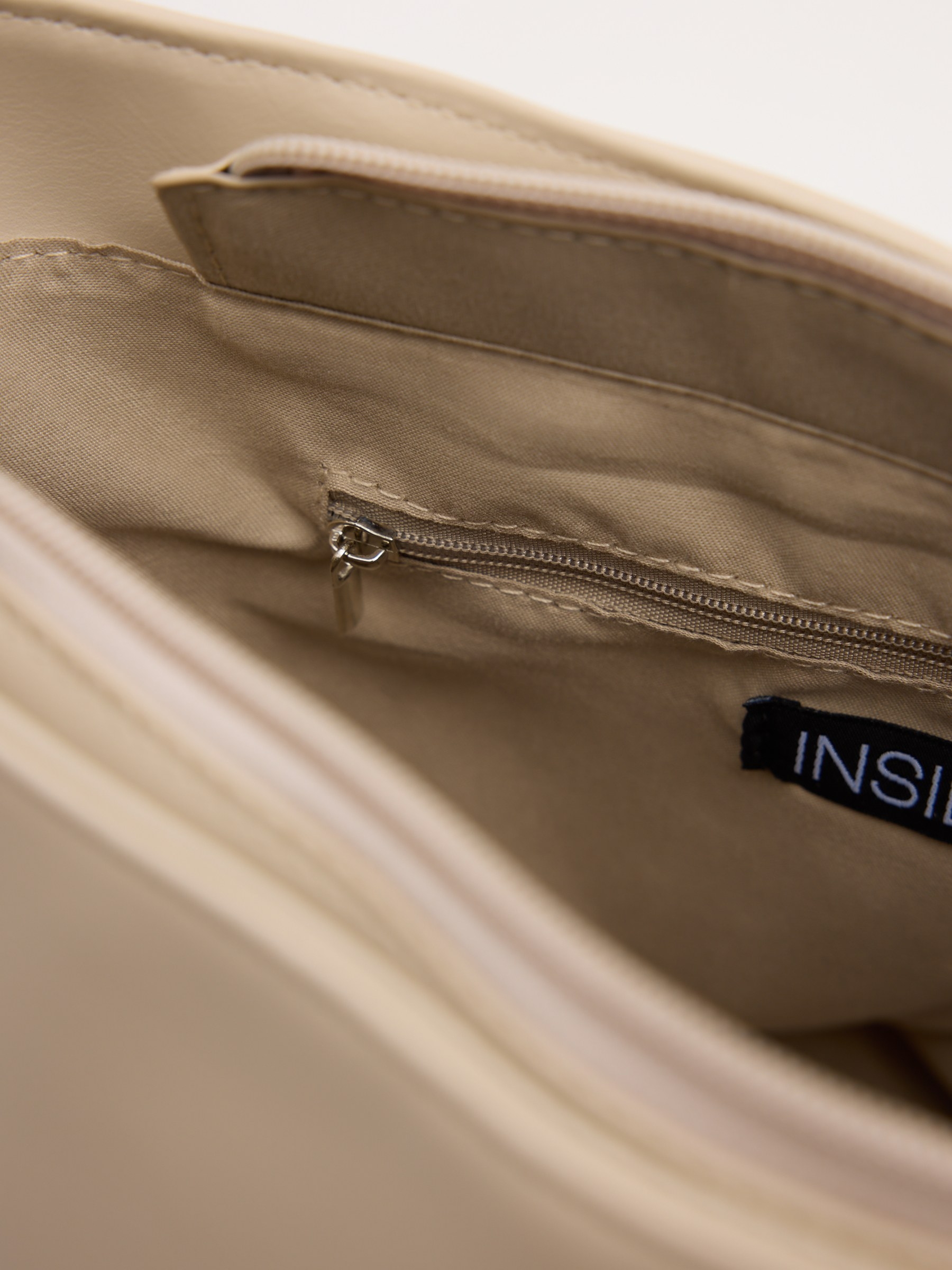 Bolso efecto piel beige beige vista general frontal