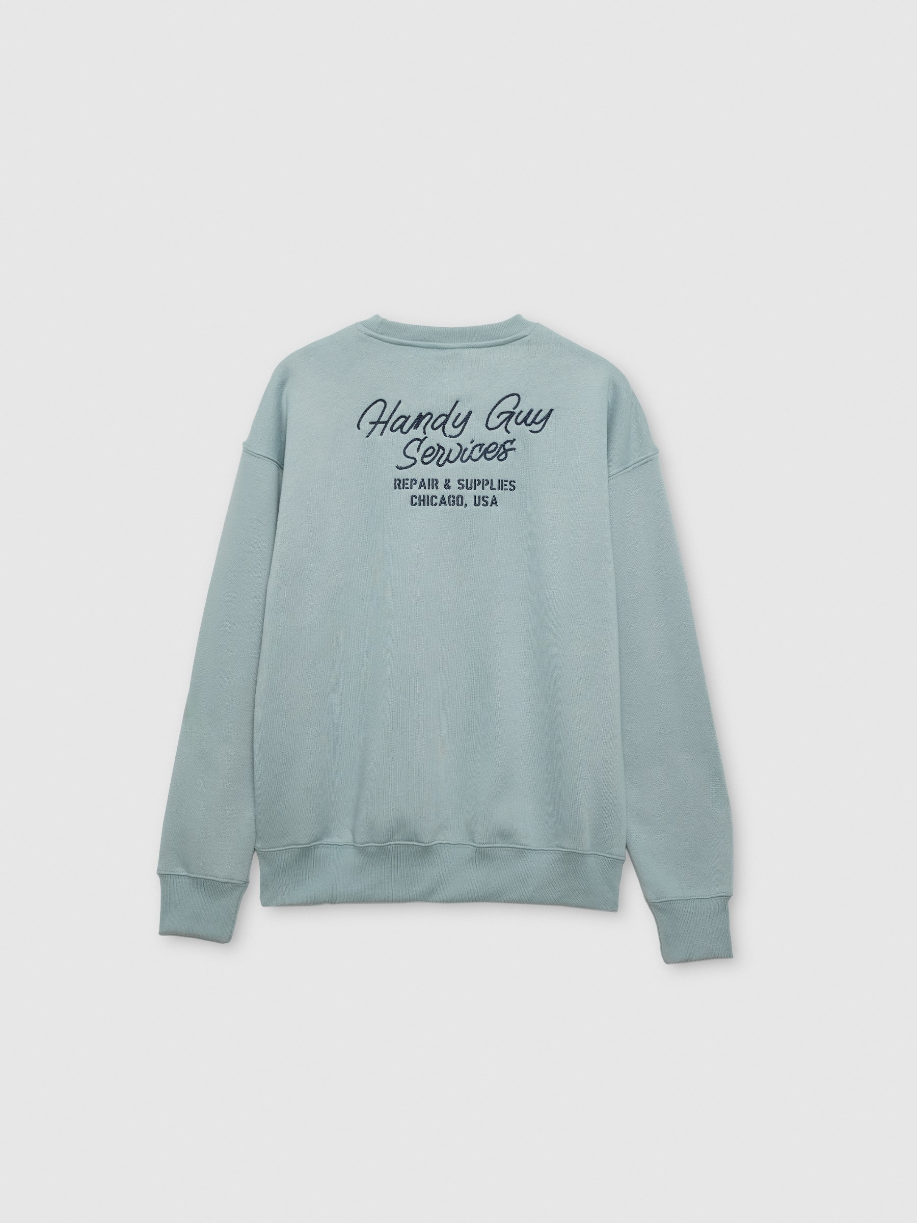 %Pto% Moletom felpudo oversize azul vista frontal