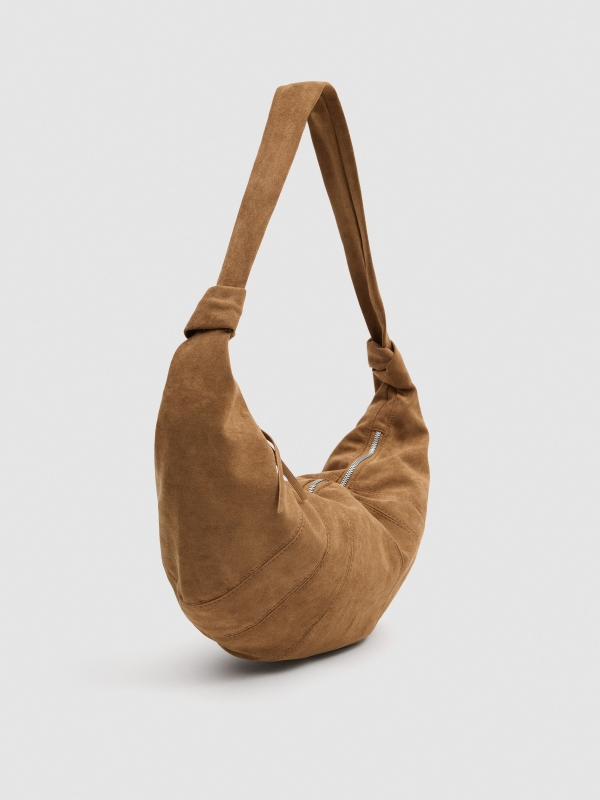 Bolso efecto piel marrón marrón vista general trasera