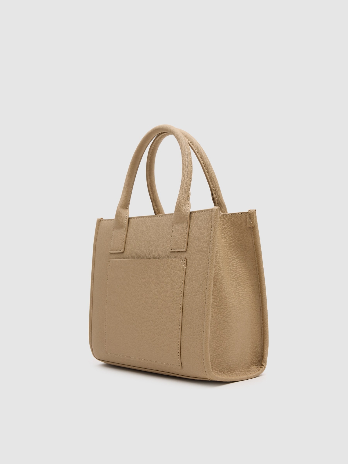 Bolso efecto piel beige beige vista interior