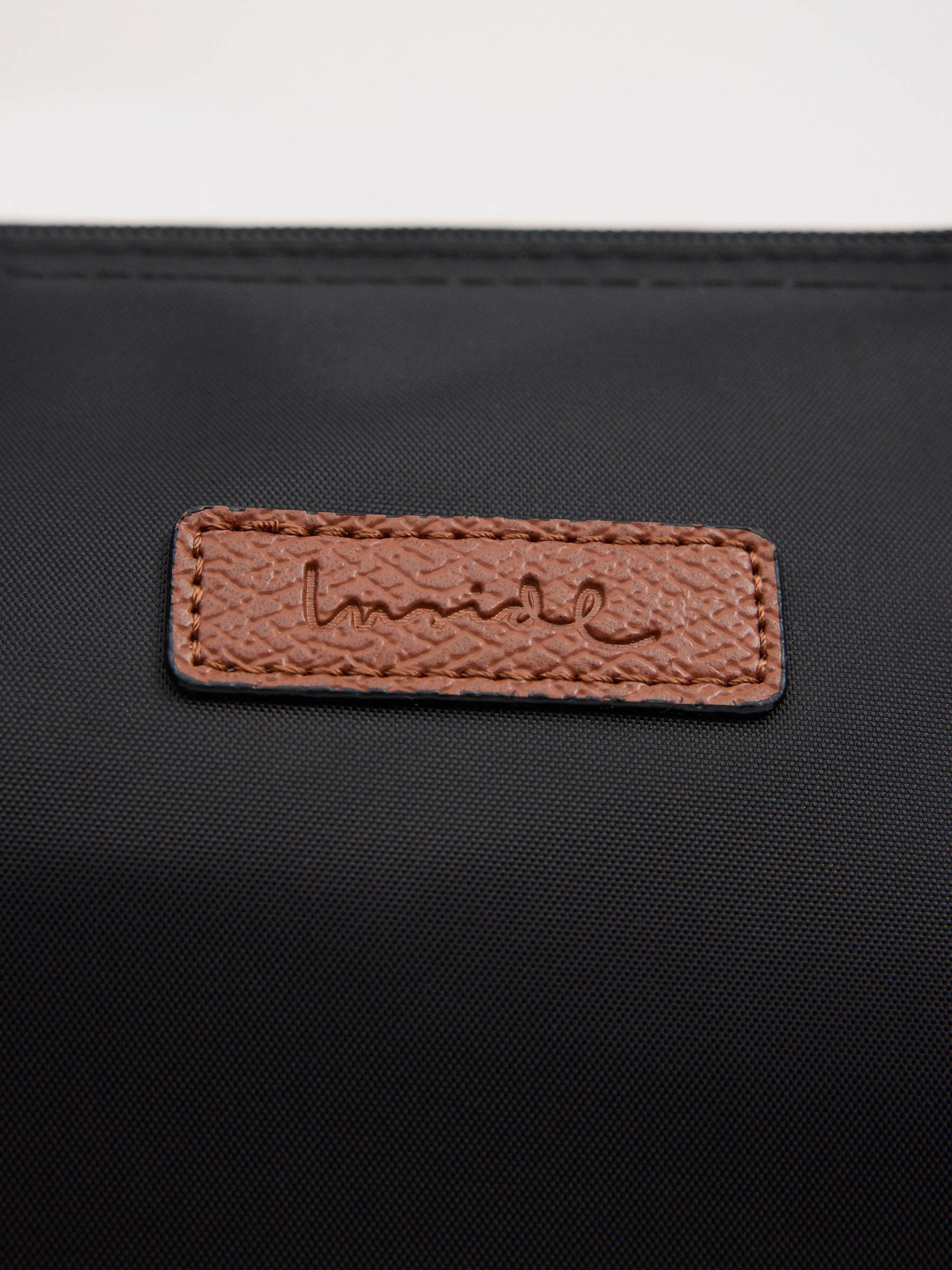 Shopper canvas bag black front view