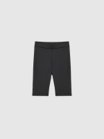 %Pto% High-waisted cycling leggings black front view