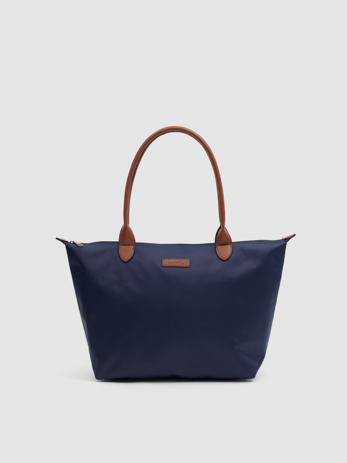 Shopper canvas bag dark blue front view