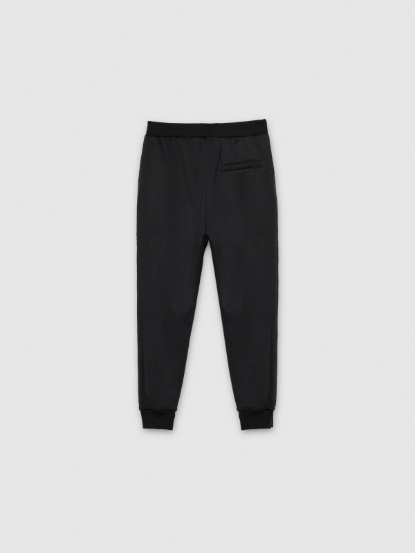 Sport fleece jogger black back view