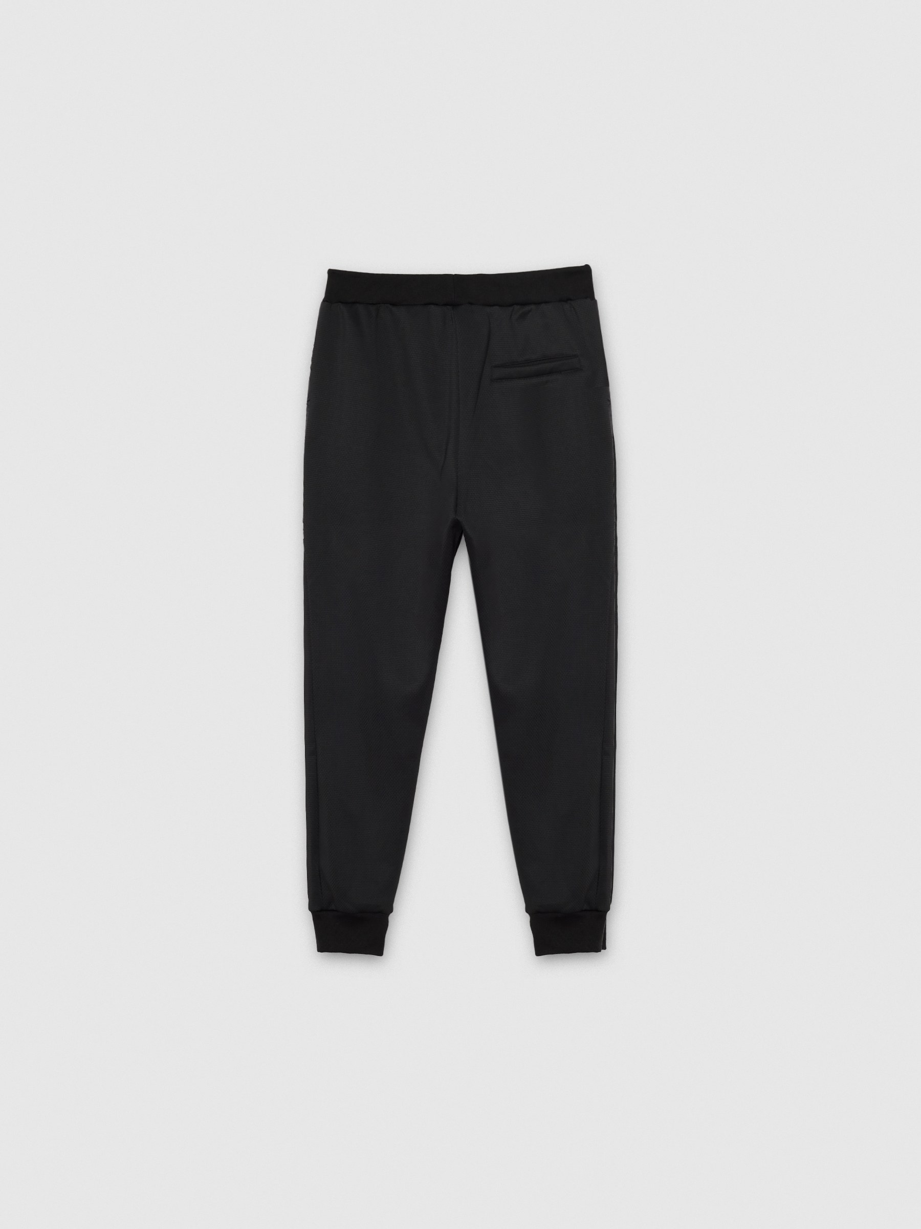  Jogger deportivo felpa negro vista frontal