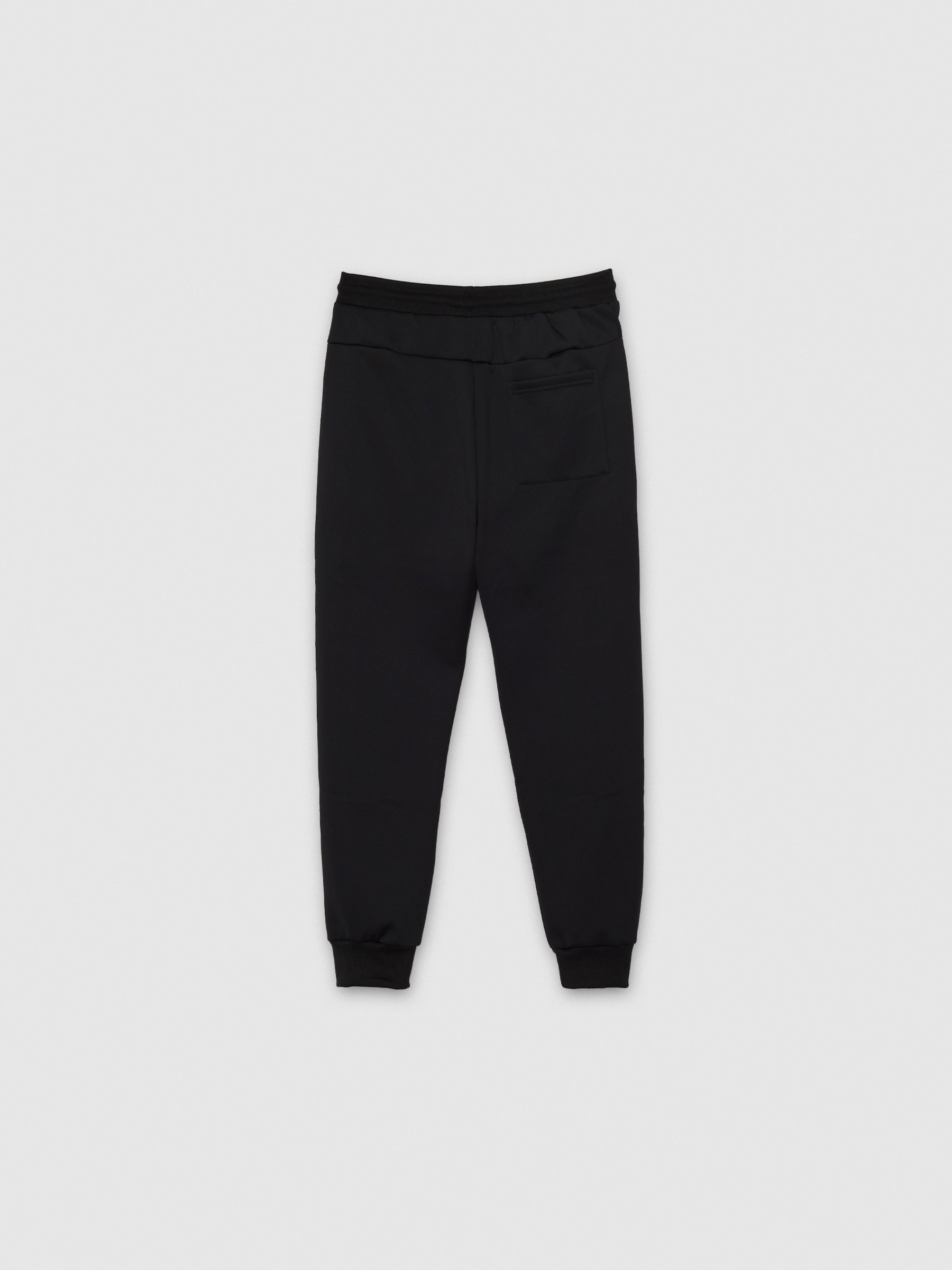  Jogger deportivo negro vista frontal