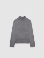 %Pto% Jersey casual cuello vuelto slim gris vista frontal