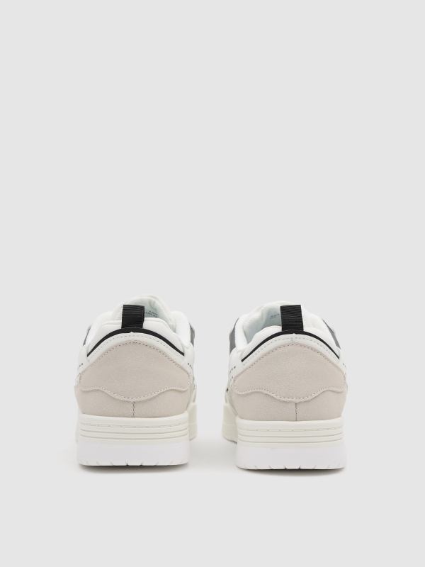 Deportivas skater efecto piel suela de goma blanco vista detalle