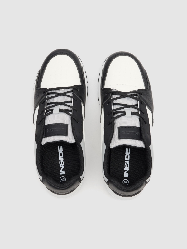 Combined skater sneakers white zenithal view