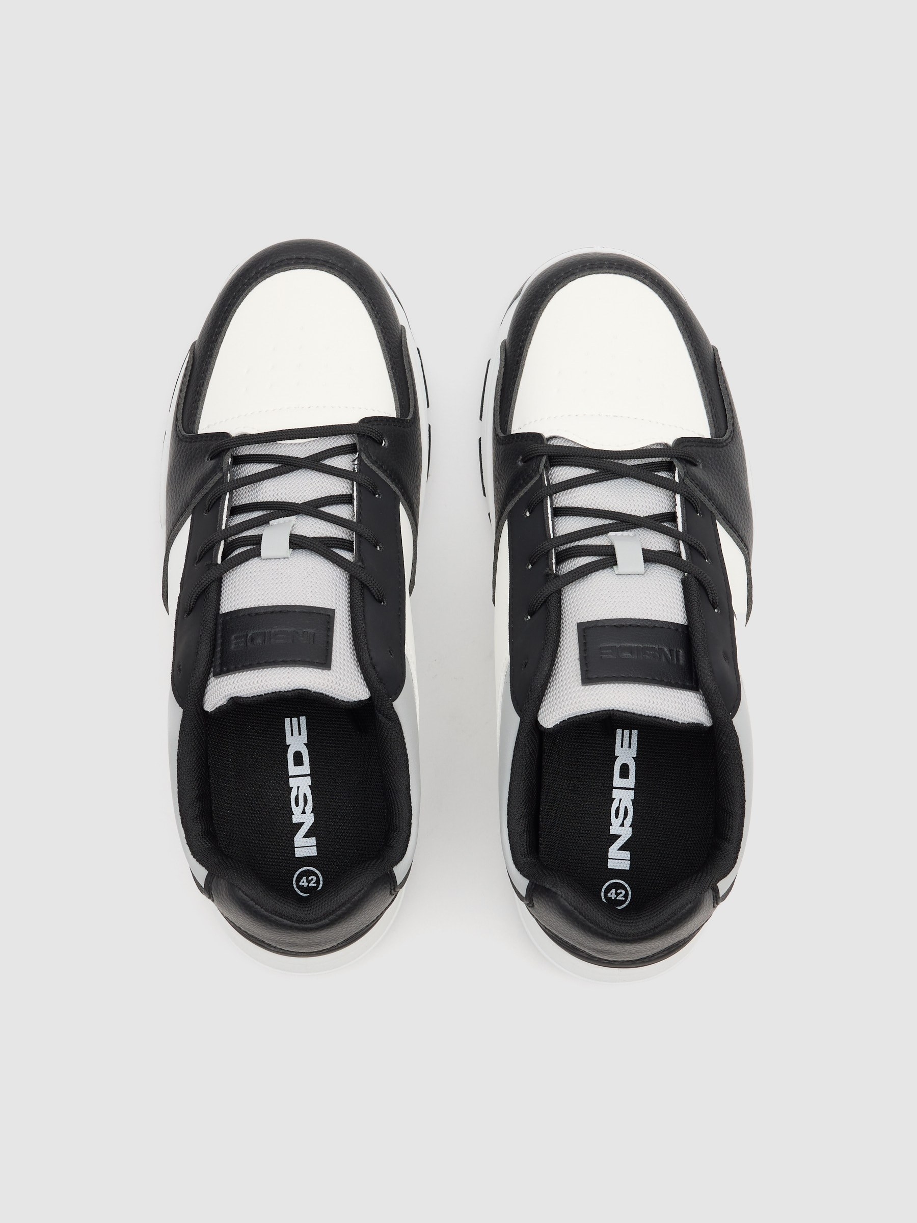 Combined skater sneakers white