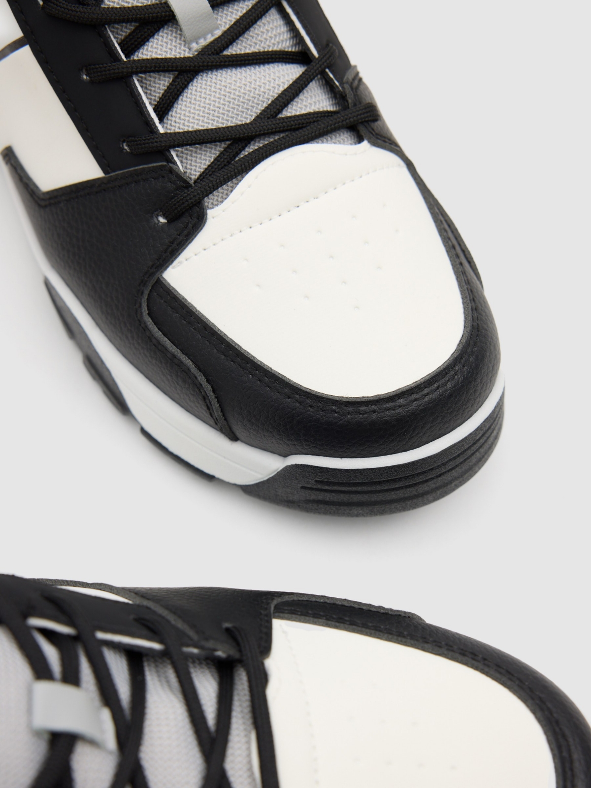 Deportivas skater combinadas blanco vista detalle