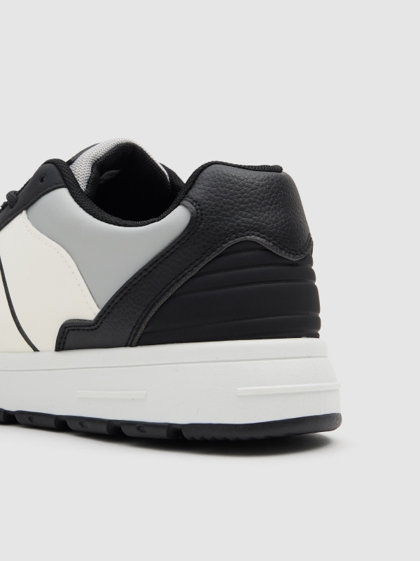 Deportivas skater combinadas blanco vista detalle