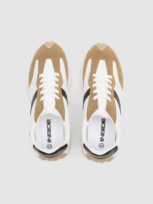 Casual sports combined white zenithal view