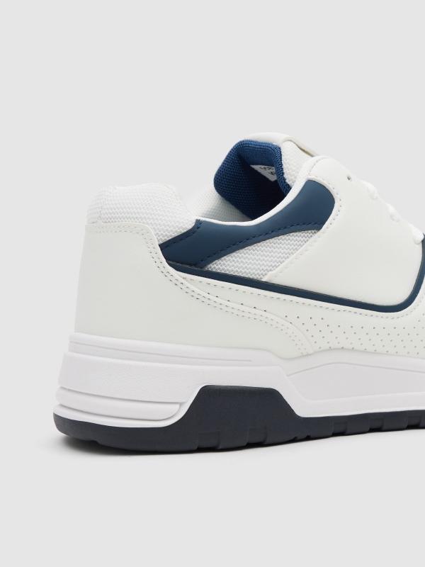 Combined skater sneakers white detail view