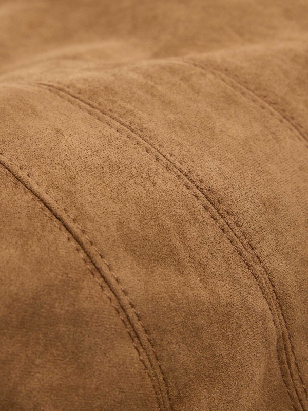 Bolso efecto piel marrón marrón vista detalle