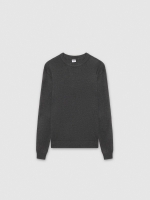 %Pto% Jersey básico punto cuello redondo melange oscuro vista frontal