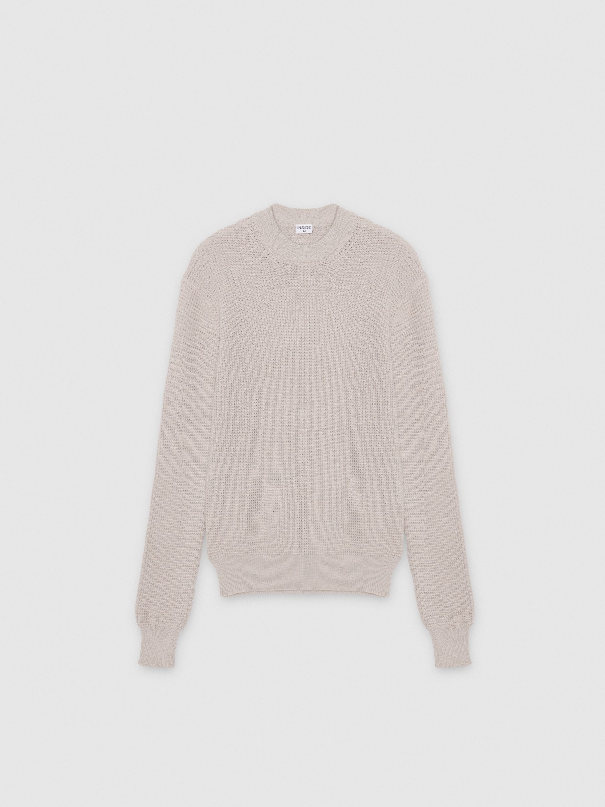 %Pto% Basic knit round neck sweater raw front view