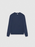 %Pto% Jersey básico de punto cuello redondo azul marino vista frontal