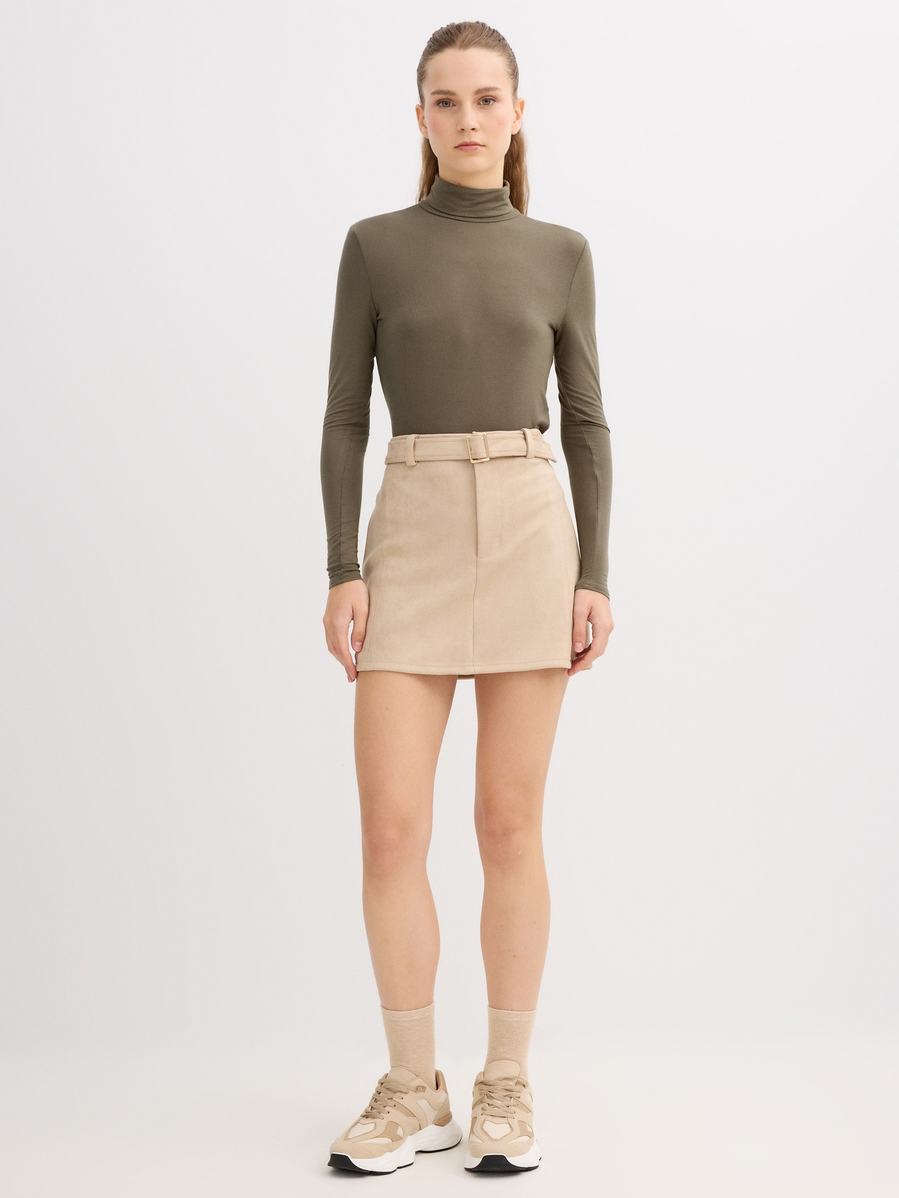 Slim shirt with perkins collar