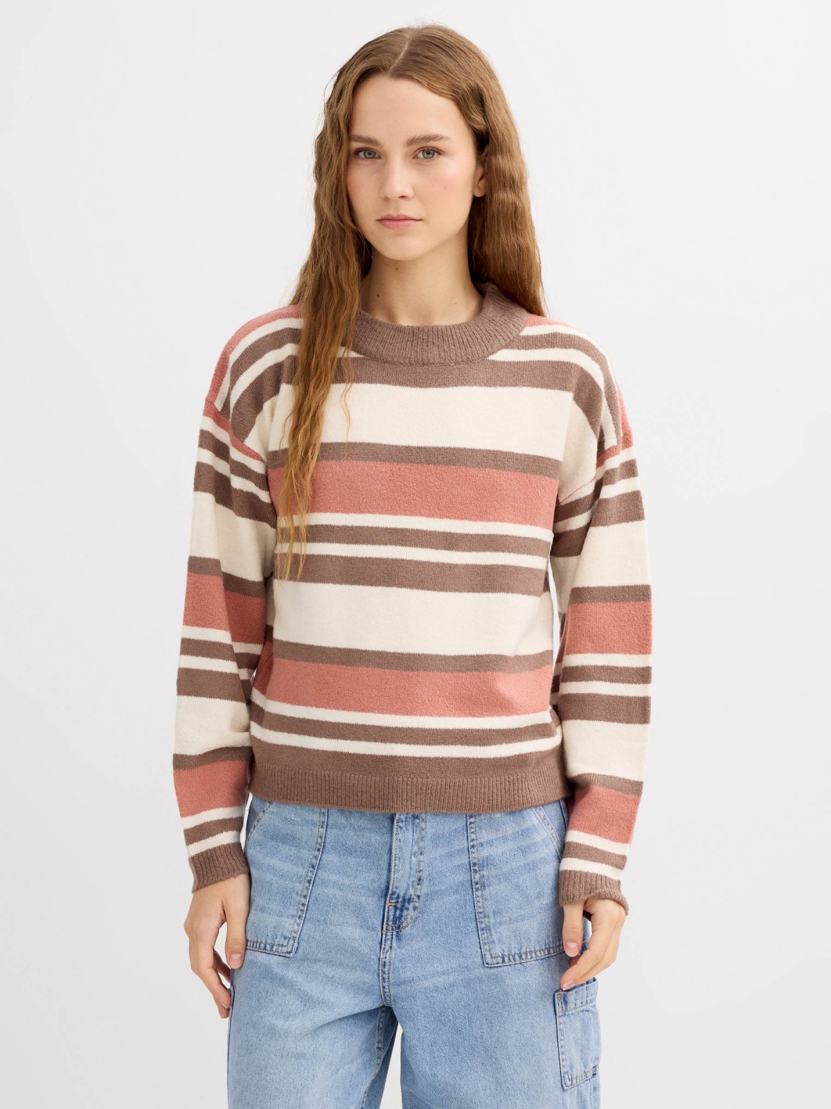 Striped knit sweater