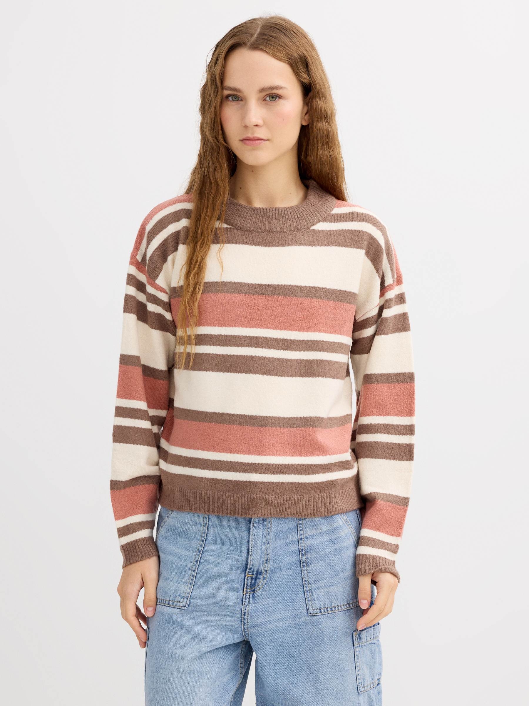 Striped knit sweater