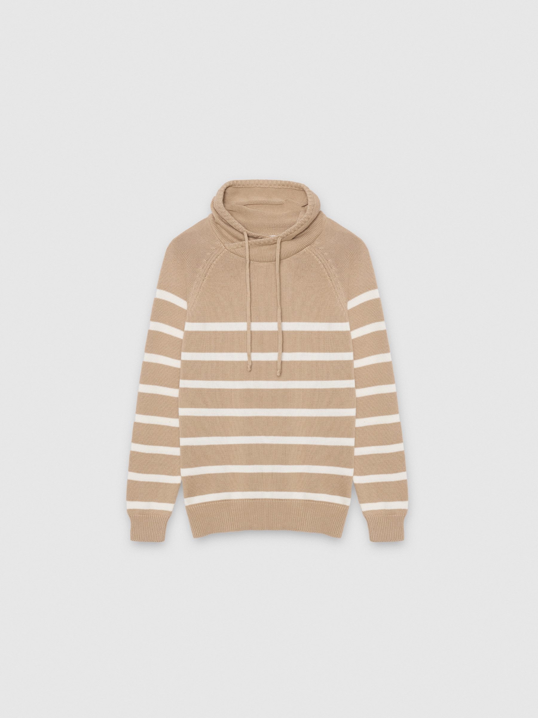 INSIDE Jersey de punto a rayas, Beige, L