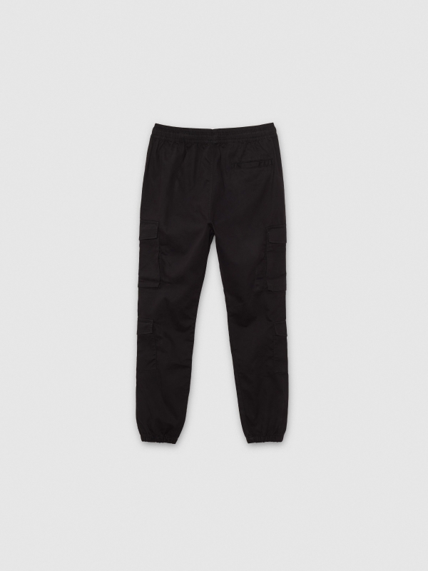  Jogger cargo bege preto vista frontal