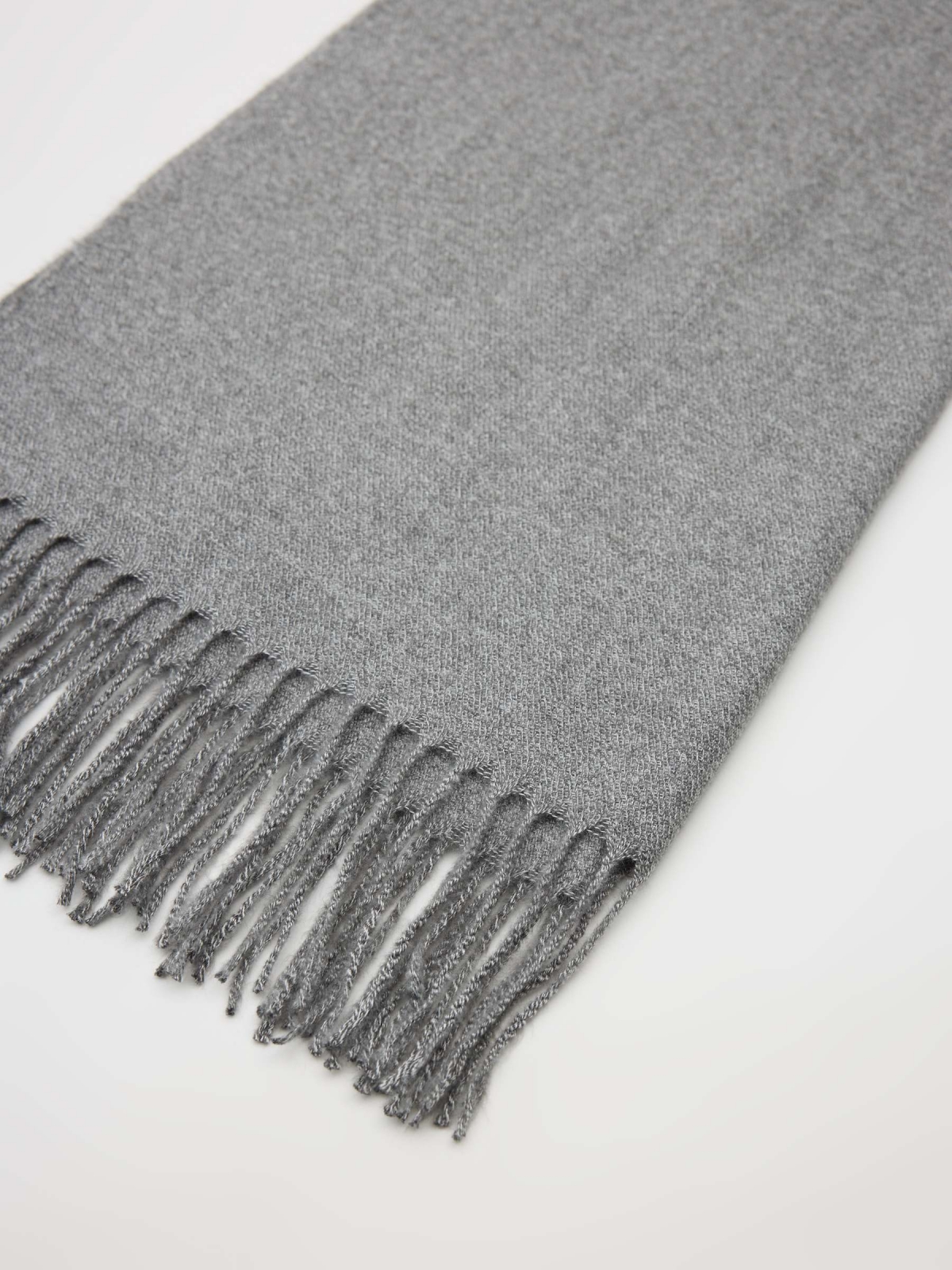 Light gray basic scarf grey rolled view