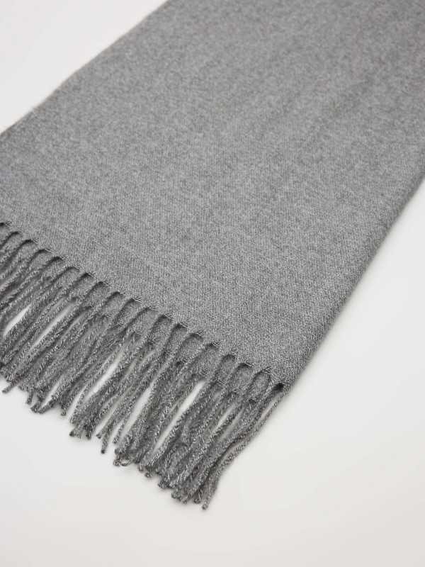 Light gray basic scarf grey rolled view