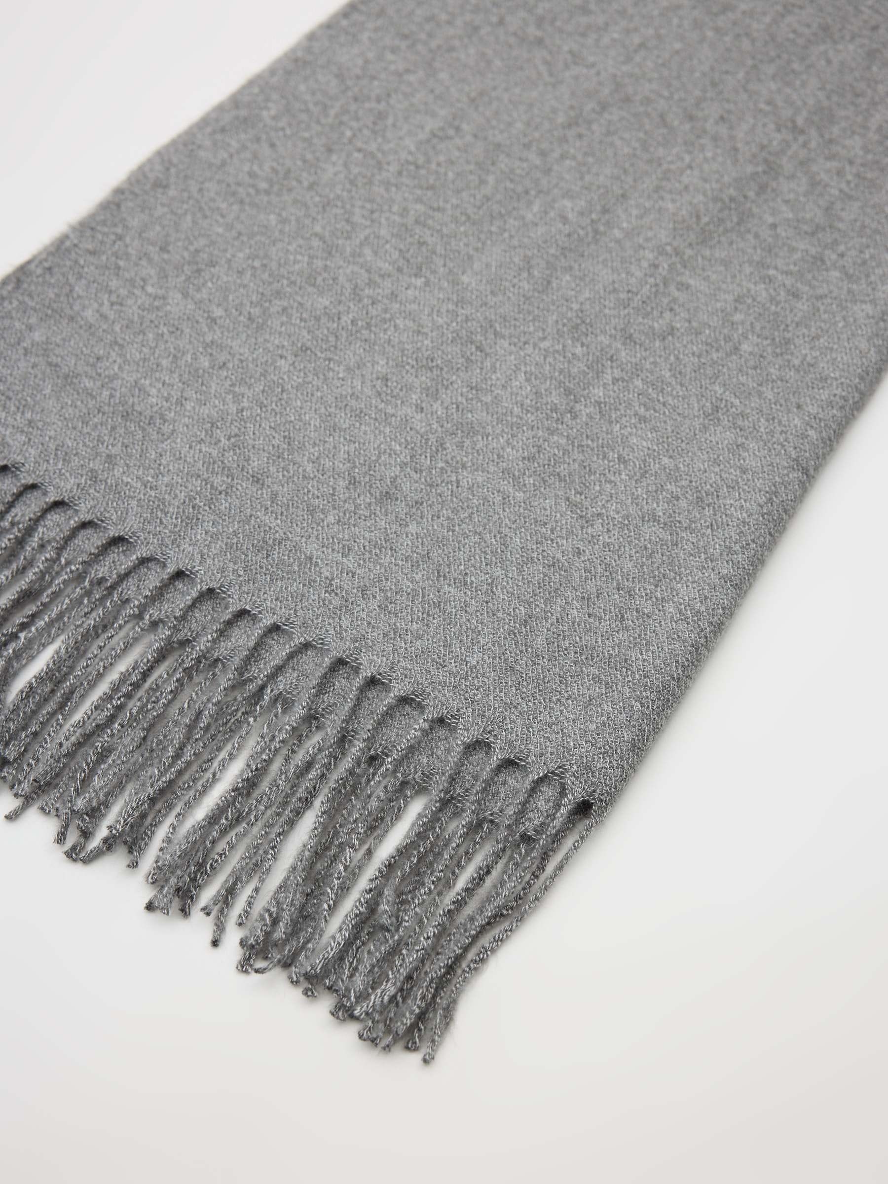 Light gray basic scarf grey rolled view