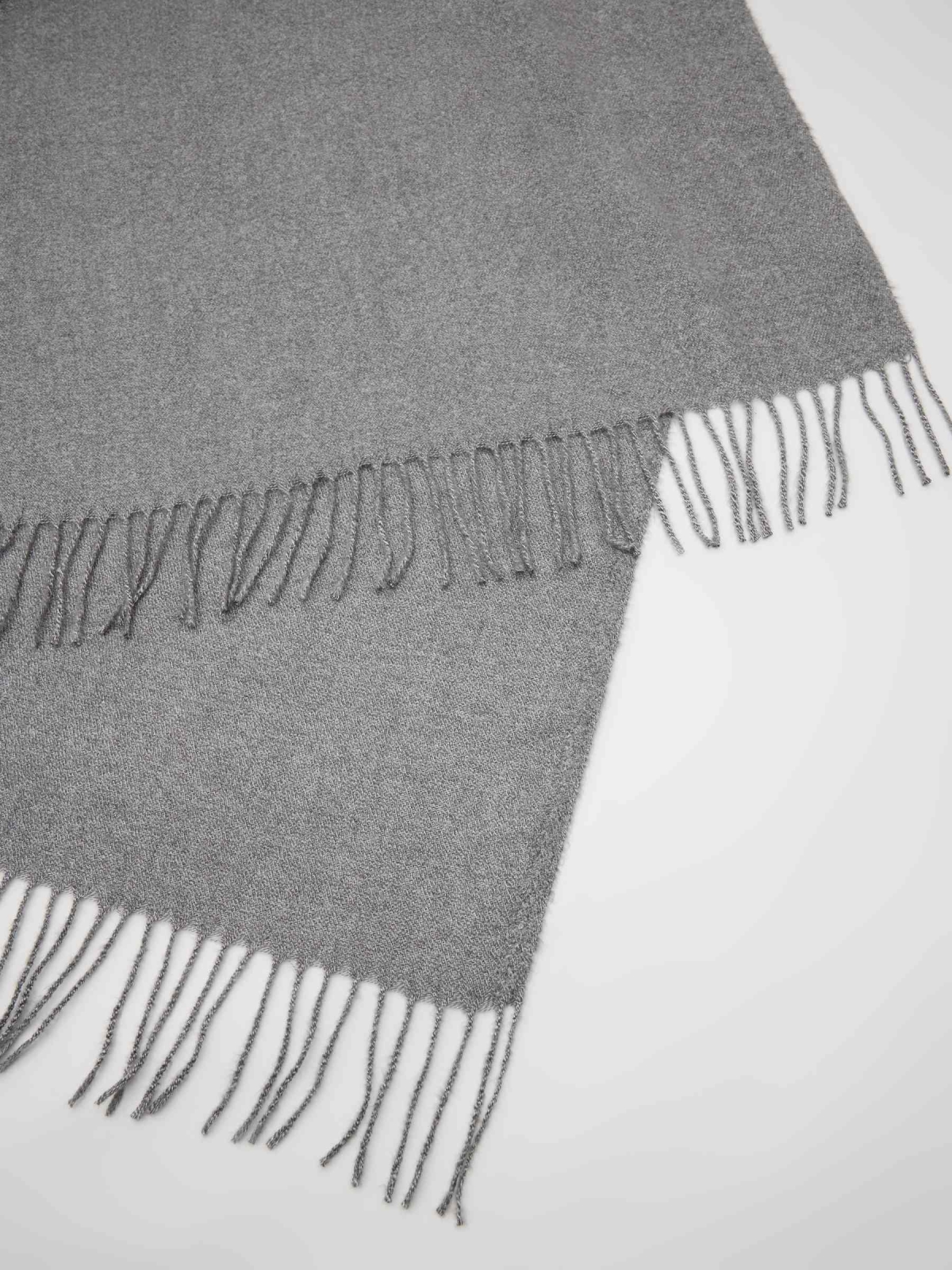 Light gray basic scarf grey folded view